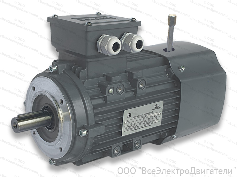 Электродвигатель с тормозом VEMPER АИС 80 В2 ED2, IM B14 (IM 3681) (1,1 кВт 3000 об/мин)
